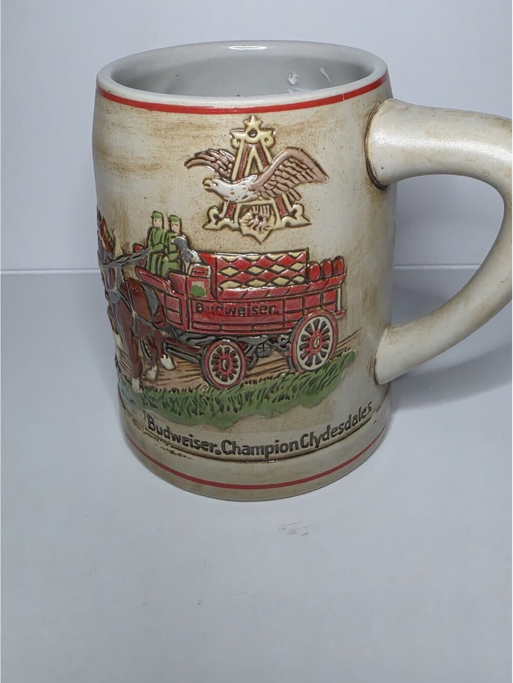 1976 Budweiser Champion Clydesdales First Stein Circa st. Louis Missouri